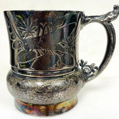 “Rogers & Bros” Antique Silverplate Tankard 