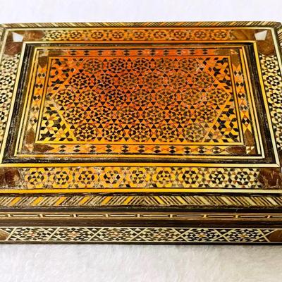 Vintage Arabic Style Wooden Trinket Box