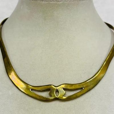 Mexico Brass Cuff Necklace