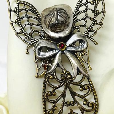 Sterling Silver Firefighter Angel Pendant