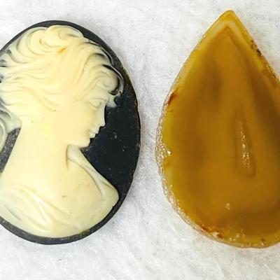 Cameo and Smooth Stone