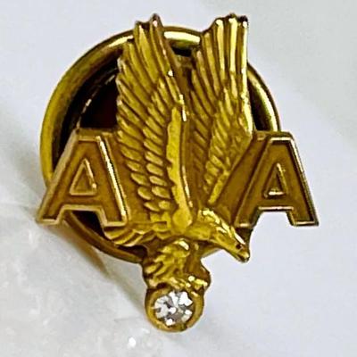 10K Gold and Diamond American Airlines Service Pin