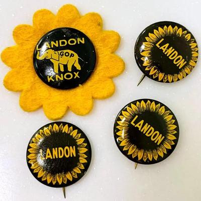 “Landon” 1936 Campaign Pins