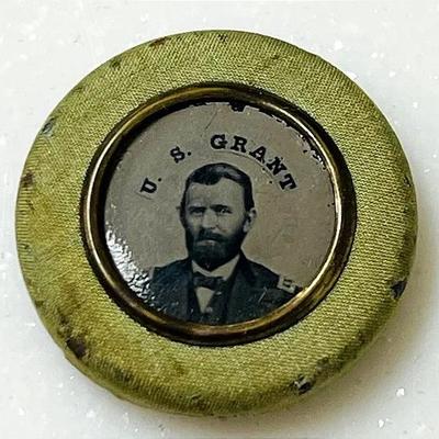 1868 U.S. Grant/ S. Colfax Presidential Campaign Button Green