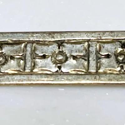 Hand Signed Antique Sterling Silver Brooch 