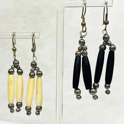 Vintage Hand-crafted Bone Earrings