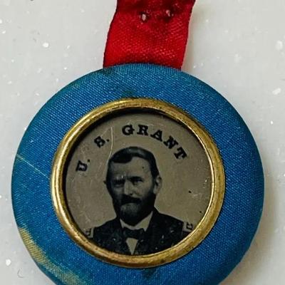 1868 U.S. Grant / S. Colfax Presidential Election Button Blue