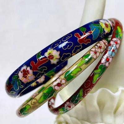 Vintage Cloisonné Bracelets