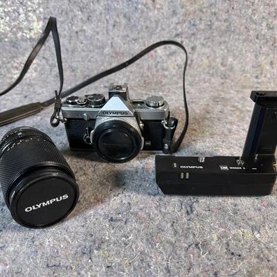 Olympus OM-2N Camera with OM Winder 2 & Olympus 36–105mm Zoom