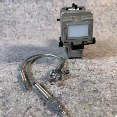 Olympus Bellows Dual Cable Release & f/1.4 Lens Slide Copier Attachment