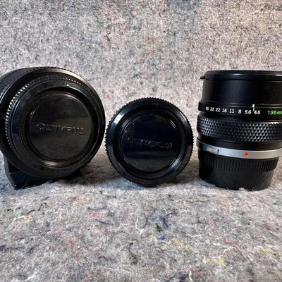 Olympus OM-System 135mm f/4.5 Lens w/ 2× Teleconverter & Olympus Caps