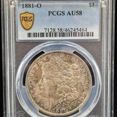 1881-O Morgan, AU58, PCGS