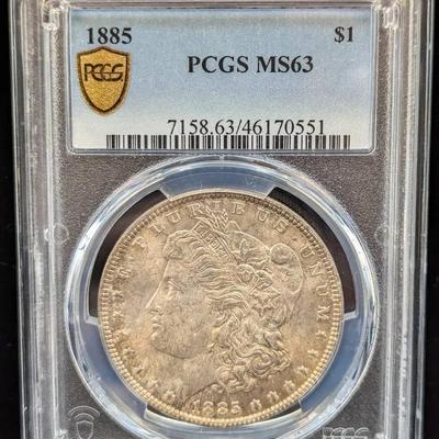 1885 Morgan, MS63, PCGS