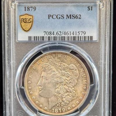 1879 Morgan, MS62, PCGS
