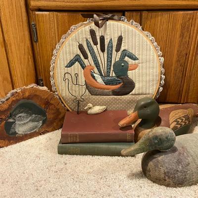 Duck Themed Decor with Hand-Painted Duckling and Original Hoop