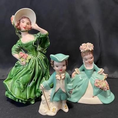 Royal Doulton Lydia Figure with 2 Josef Figures