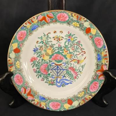 Hand-Painted Chinese Famille Rose Plate