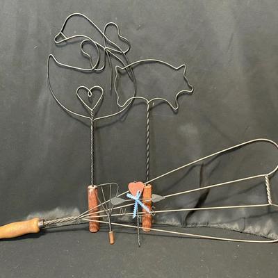 Assortment of Vintage Twisted Wire Rug Beaters