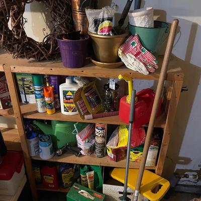 Garden Care Lot Of Chemicals & Fertilizers, Potting Tools, Birdseed, And More