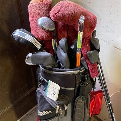 Datrek Golf Bag With Golf Balls & Mercury Titan Drivers & King Snake Clubs