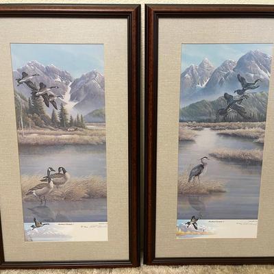 Keith Warrick Marshland Interlude I And II Framed Prints