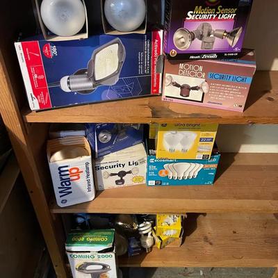 5 Different Motion Detector Lights, Emergency Lantern & Light Bulbs