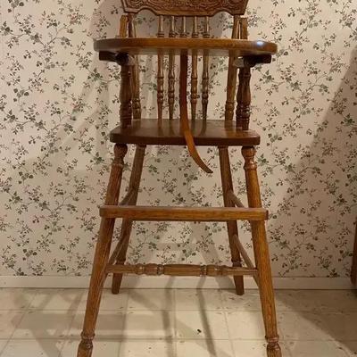 Vintage Oak High Chair