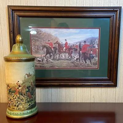 Time Is Up, Throw In Framed Print by Alfred Sheldon Williams With Vintage Humidor Jar