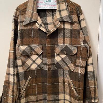 Woolrich 100% Wool Plaid Chore Button-up