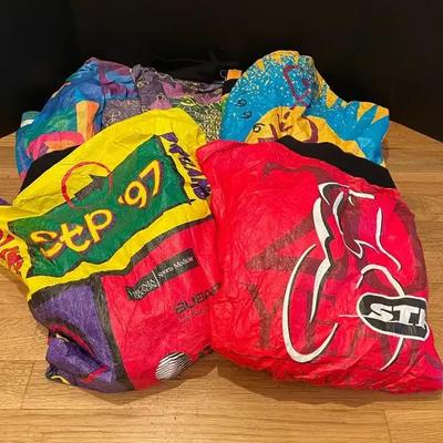 5 Vintage STP Cycling Jackets 1994,1995,1996,1997 & 1999