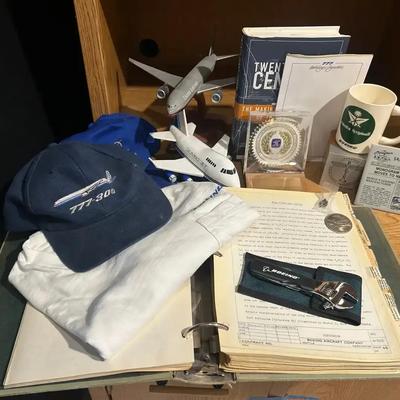 Boeing Memorabilia With Desktop Model Airplanes