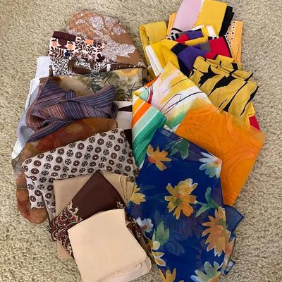 Vintage Scarf Bundle In Yellows & Browns