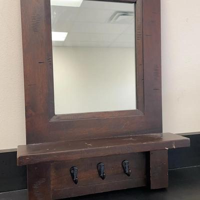 Antique Wood Framed Mirror