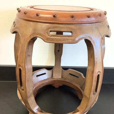 Carved Wood Plant Stand 