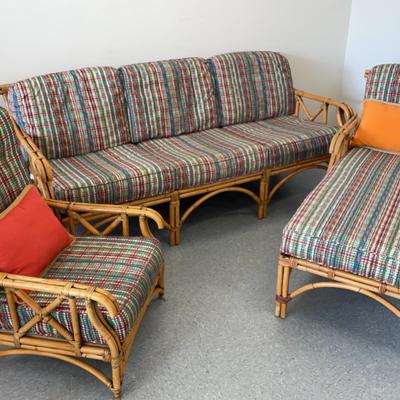 Bamboo Sofa Chair & Lounger Patio Furniture