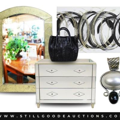 Always a little something for everyone!  Cast iron, coach, lamps, Samsung, crystal, lamp bergere, Le Creuset, artwork, Marshall pottery,...