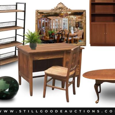 Always a little something for everyone!  Cast iron, coach, lamps, Samsung, crystal, lamp bergere, Le Creuset, artwork, Marshall pottery,...