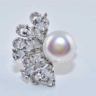 10mm Pearl Sterling Silver Ring