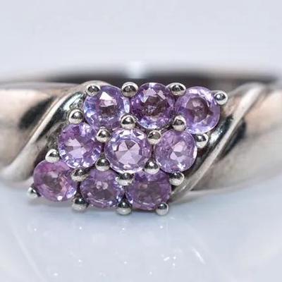 Pink Sapphire Sterling Silver Ring