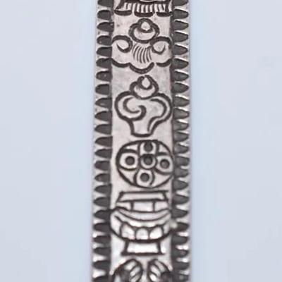 Southeast Asian Sterling Silver Bar Pendant
