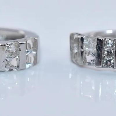 Natural White Topaz Sterling Silver Earrings