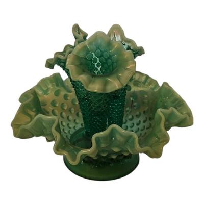 Sale Photo Thumbnail #37: Fenton Hobnail Epergne