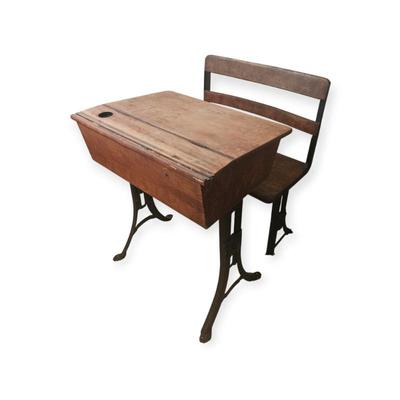 Sale Photo Thumbnail #15: Antique school desk and chair