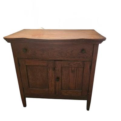 Sale Photo Thumbnail #44: Antique oak washstand