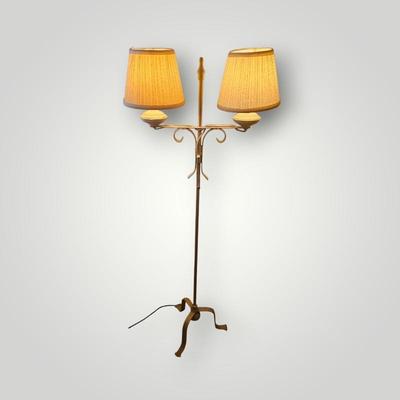 Sale Photo Thumbnail #16: Antique iron dual floor lamp