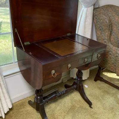 Vintage Desk On Wheels 28x17x28”