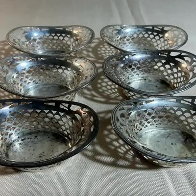 (6) Sterling Silver Individual Nut Dishes 