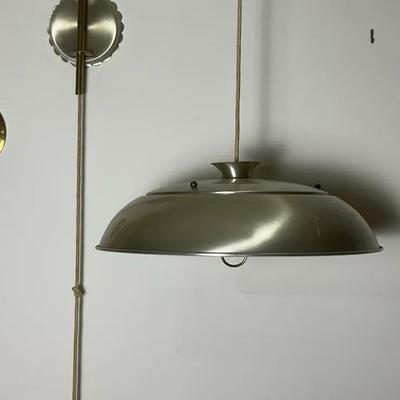 Vintage Mid Century Pendant Light - 16”Dia