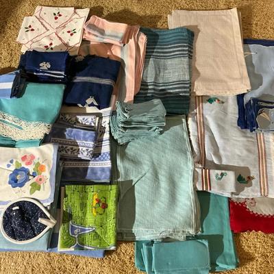 Large Vintage Linen Lot #2 Including Nautical 