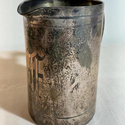 Sterling Silver Monogrammed Water Pitcher 
